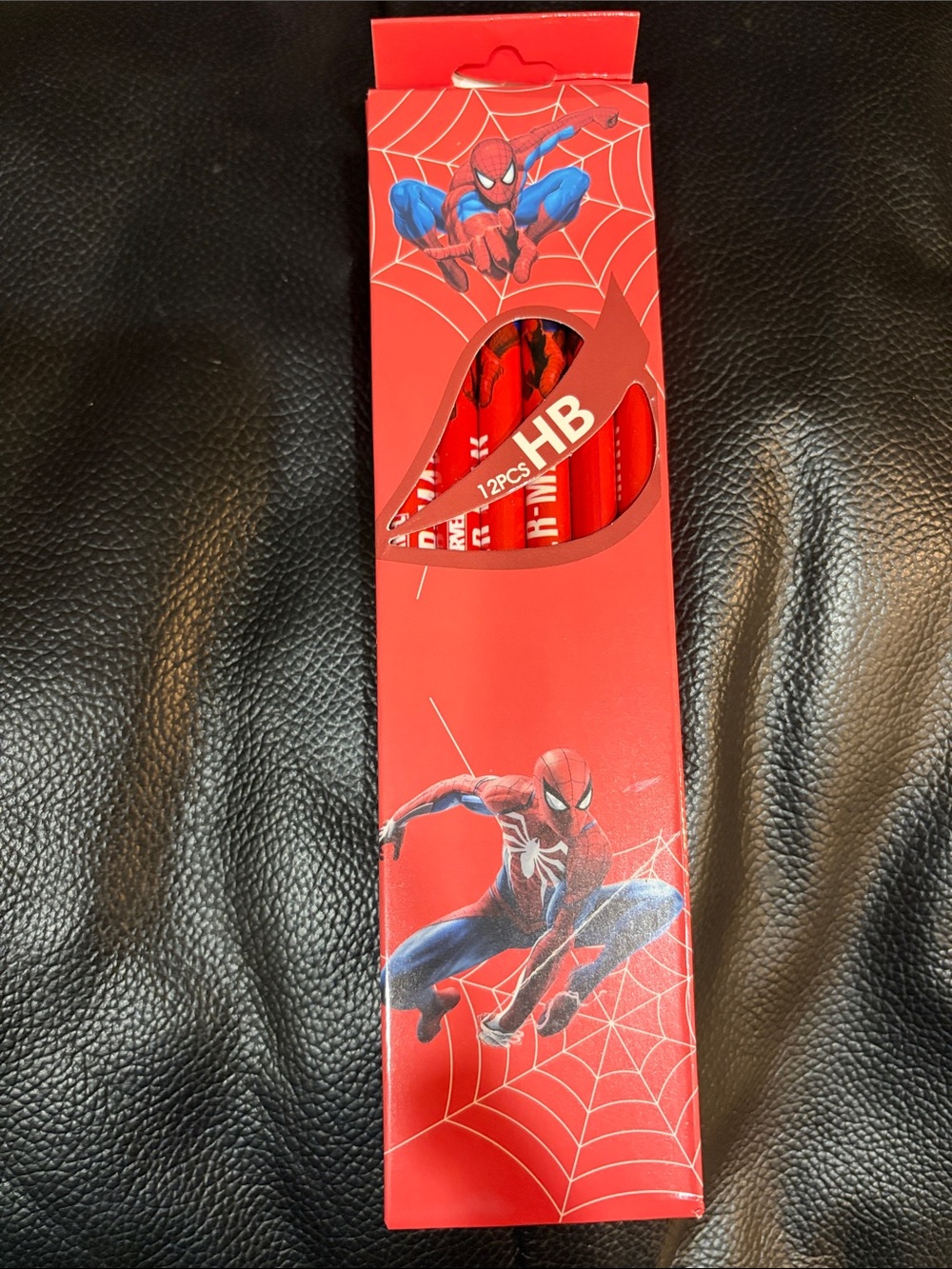Spiderman Red and Blue Character HB Pencil Set - 12 Pack